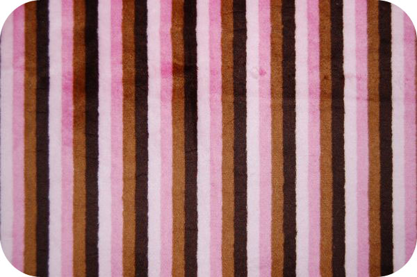 Striped Cuddle Print Mocha/Pink